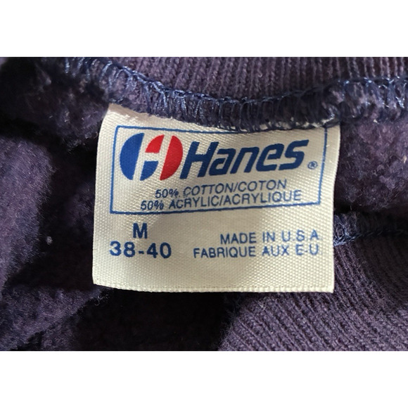 Vintage 80's Hanes Embroidered Frog Sweatshirt Women's Medium Pullover Sweater - Picture 5 of 6